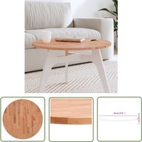 Tischplatte Ø60x1,5 cm Rund Massivholz Buche - Holztischplatte - Buchenholzt Tischplatte - Runde Tischplatte - Wohnzimmer Dekoration - Couchtisch von THE LIVING STORE