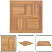 Tischplatte Quadratisch 50x50x2,5 cm Massivholz Teak - Holz Tischplatte - Teakholzt Tischplatte - Quadratische Tischplatte - Esszimmer Tischplatte Tischplatte Quadratisch 50x50x2,5 cm Massivholz Teak - Holz Tischplatte - Teakholzt Tischplatte - Quadratische Tischplatte - Esszimmer Tischplatte von THE LIVING STORE