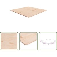 Tischplatte Quadratisch 90x90x1,5 cm Eichenholz Unbehandelt - Eiche Tischplatte - Eichendielen - Wohnzimmer Dekoration - Esstisch Platte - Rustikal von THE LIVING STORE