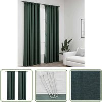 Verdunkelungsvorhänge Haken Leinenoptik 2 Stk. Grün 140x245 cm - Verdunklungsvorhänge - Leinenlook - Wohnraumgestaltung - Vorhänge Grün Verdunkelungsvorhänge Haken Leinenoptik 2 Stk. Grün 140x245 cm - Verdunklungsvorhänge - Leinenlook - Wohnraumgestaltung - Vorhänge Grün von THE LIVING STORE