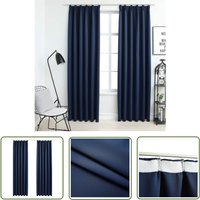 Verdunkelungsvorhänge mit Haken 2 Stk. Blau 140x245cm - Verdunkelungsvorhänge - Blaue Vorhänge - Polyester Vorhänge - Wohnraumdekoration - Gardine Verdunkelungsvorhänge mit Haken 2 Stk. Blau 140x245cm - Verdunkelungsvorhänge - Blaue Vorhänge - Polyester Vorhänge - Wohnraumdekoration - Gardine von THE LIVING STORE