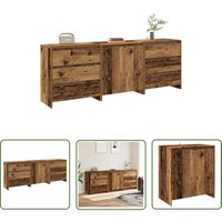 VidaXL 3-tlg. Sideboard Altholz-Optik Holzwerkstoff VidaXL 3-tlg. Sideboard Altholz-Optik Holzwerkstoff von THE LIVING STORE