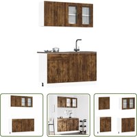 VidaXL 4-tlg. Küchenschrank-Set Kalmar Räuchereiche Holzwerkstoff VidaXL 4-tlg. Küchenschrank-Set Kalmar Räuchereiche Holzwerkstoff von THE LIVING STORE
