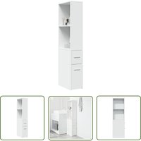 VidaXL Badschrank Schmal mit Rollen Weiß Holzwerkstoff VidaXL Badschrank Schmal mit Rollen Weiß Holzwerkstoff von THE LIVING STORE