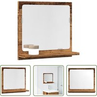 The Living Store - vidaXL Badspiegel mit Ablage Altholz-Optik 40x11x37 cm Holzwerkstoff The Living Store - vidaXL Badspiegel mit Ablage Altholz-Optik 40x11x37 cm Holzwerkstoff von THE LIVING STORE