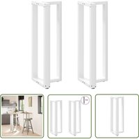 The Living Store - vidaXL Bartischbeine T-Form 2 Stk. Weiß 50x35x(110-111) cm Stahl von THE LIVING STORE