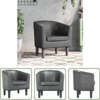VidaXL Clubsessel Grau Kunstleder von THE LIVING STORE