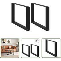 VidaXL Couchtischbeine U-Form 2 Stk. Schwarz 70x(42-43) cm Stahl von THE LIVING STORE