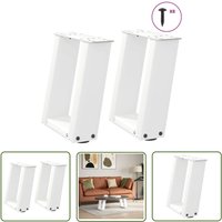 The Living Store - vidaXL Couchtischbeine U-Form 2 Stk. Weiß 30x(30-31) cm Stahl von THE LIVING STORE