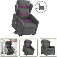 VidaXL Elektrischer Massagesessel mit Aufstehhilfe Dunkelgrau Stoff VidaXL Elektrischer Massagesessel mit Aufstehhilfe Dunkelgrau Stoff von THE LIVING STORE