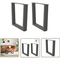 VidaXL Esstisch Beine V-Form 2 Stück Anthrazit 60x(42-43,3) cm Stahl von THE LIVING STORE