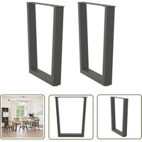 The Living Store - vidaXL Esstisch Beine V-Form 2 Stück Anthrazit 70x(72-73,3) cm Stahl von THE LIVING STORE