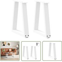 The Living Store - vidaXL Esstisch Beine V-Form 2 Stück Weiß 28x(42-43,3) cm Stahl von THE LIVING STORE