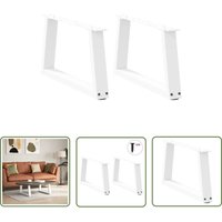The Living Store - vidaXL Esstischbeine V-Form 2 Stück Weiß 50x(30-31,3) cm Stahl von THE LIVING STORE