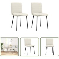 VidaXL Esszimmerstühle 2 Stk. Creme Samt von THE LIVING STORE