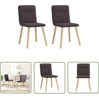 VidaXL Esszimmerstühle 2 Stk. Dunkelbraun Stoff von THE LIVING STORE