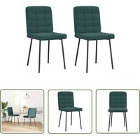 VidaXL Esszimmerstühle 2 Stk. Dunkelgrün Samt von THE LIVING STORE
