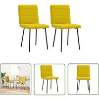 VidaXL Esszimmerstühle 2 Stk. Gelb Samt von THE LIVING STORE