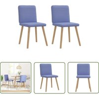 VidaXL Esszimmerstühle 2 Stk. Jeansblau Stoff von THE LIVING STORE