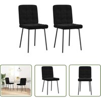 VidaXL Esszimmerstühle 2 Stk. Schwarz Samt von THE LIVING STORE