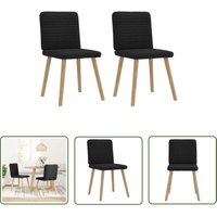 VidaXL Esszimmerstühle 2 Stk. Schwarz Stoff von THE LIVING STORE