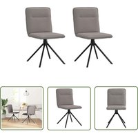 VidaXL Esszimmerstühle 2 Stk. Taupe Stoff von THE LIVING STORE