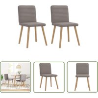 VidaXL Esszimmerstühle 2 Stk. Taupe Stoff von THE LIVING STORE