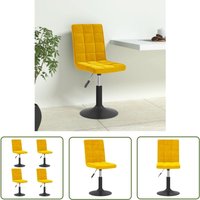 VidaXL Esszimmerstühle 4 Stk. Drehbar Senfgelb Samt von THE LIVING STORE