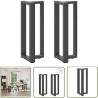 The Living Store - vidaXL Konsolentischbeine T-Form 2Stk. Anthrazit 25x28x(72-73)cm Stahl von THE LIVING STORE