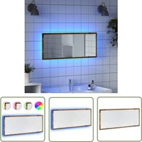 VidaXL LED-Badspiegel Altholz-Optik 100x8,5x37 cm Holzwerkstoff von THE LIVING STORE
