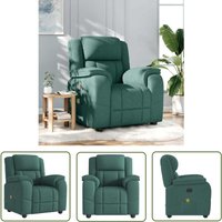 VidaXL Massagesessel Dunkelgrün Stoff von THE LIVING STORE