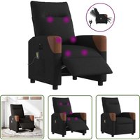 VidaXL Massagesessel Elektrisch Schwarz Stoff VidaXL Massagesessel Elektrisch Schwarz Stoff von THE LIVING STORE