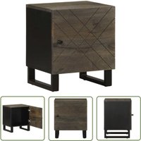The Living Store - vidaXL Nachttisch Schwarz 40x33x46 cm Massivholz Mango von THE LIVING STORE