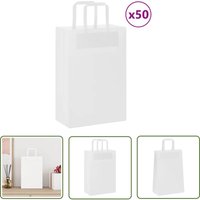 VidaXL Papiertragetaschen 50 Stk. mit Henkeln Weiß 21x11x31 cm VidaXL Papiertragetaschen 50 Stk. mit Henkeln Weiß 21x11x31 cm von THE LIVING STORE