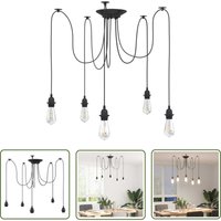 VidaXL Pendelleuchte mit 5 Fassungen E27 Schwarz Metall VidaXL Pendelleuchte mit 5 Fassungen E27 Schwarz Metall von THE LIVING STORE
