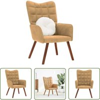 VidaXL Relaxsessel Braun Samt von THE LIVING STORE