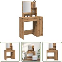 VidaXL Schminktisch mit Spiegel Artisan-Eiche 86,5x35x136 cm von THE LIVING STORE