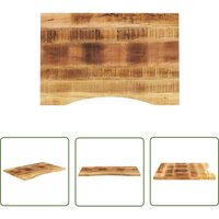 The Living Store - vidaXL Schreibtischplatte mit Aussparung 80x50x2,5 cm Massivholz Mango von THE LIVING STORE