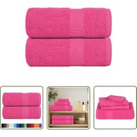 The Living Store - vidaXL Seiftücher 2 Stk. Rosa 30x30 cm 360 g/m² 100% Baumwolle von THE LIVING STORE