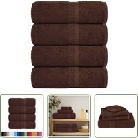 VidaXL Seiftücher 4 Stk. Braun 30x30 cm 360 g/m² 100% Baumwolle von THE LIVING STORE