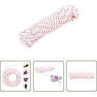 VidaXL Starterseil Weiß und Rot Ø4 mm 10 m Nylon von THE LIVING STORE