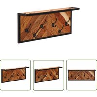 The Living Store - vidaXL Wandgarderobe mit 6 Haken Massivholz Akazie von THE LIVING STORE