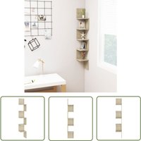 Wand-Eckregal Sonoma-Eiche 20x20x127,5 cm Holzwerkstoff - Holzregal - Eckschrank - Wandregal - Deko Regal - Wohnzimmereinrichtung - The Living Store von THE LIVING STORE