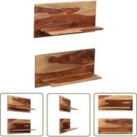 Wandregale 2 Stk. 58x26x20 cm Massivholz - Wand Regal - Holzmöbel - Palissander - Wohnraumdeko - Dekoration - The Living Store Wandregale 2 Stk. 58x26x20 cm Massivholz - Wand Regal - Holzmöbel - Palissander - Wohnraumdeko - Dekoration - The Living Store von THE LIVING STORE