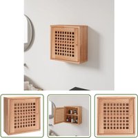 Wandschrank 42x18x42 cm Massivholz Nussbaum - Holzschrank - Wandschrank - Nussbaumschreibtisch - Regal - Aufbewahrungsraum - The Living Store von THE LIVING STORE
