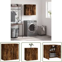 The Living Store - Wandschrank Räuchereiche 60x31x60 cm Holzwerkstoff - Hängeschrank - Wandschrank - Regal - Aufbewahrungsraum - Wohnzimmermöbel von THE LIVING STORE