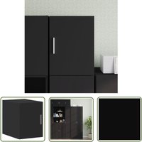 The Living Store - Wandschrank Schwarz 30x42,5x40 cm Holzwerkstoff - Wandregal - Hängeschrank - Regal Schwarz - Stauraum - Garderobe von THE LIVING STORE