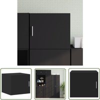 Wandschrank Schwarz 45x42,5x40 cm Holzwerkstoff - Wandregal - Hängeschrank - Regal Schwarz - Stauraum - Möbel - The Living Store von THE LIVING STORE