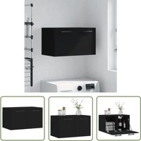 The Living Store - Wandschrank Schwarz 60x36,5x35 cm Holzwerkstoff - Hängeschrank - Wandschrank - Aufbewahrungsraum - Wohnzimmermöbel The Living Store - Wandschrank Schwarz 60x36,5x35 cm Holzwerkstoff - Hängeschrank - Wandschrank - Aufbewahrungsraum - Wohnzimmermöbel von THE LIVING STORE