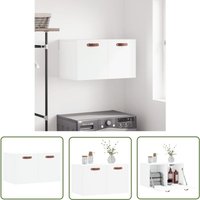The Living Store - Wandschrank Weiß 60x36,5x35 cm Holzwerkstoff - Wandschrank - Regal - Aufbewahrungsraum - Weißer Schrank - Wohnzimmermöbel The Living Store - Wandschrank Weiß 60x36,5x35 cm Holzwerkstoff - Wandschrank - Regal - Aufbewahrungsraum - Weißer Schrank - Wohnzimmermöbel von THE LIVING STORE
